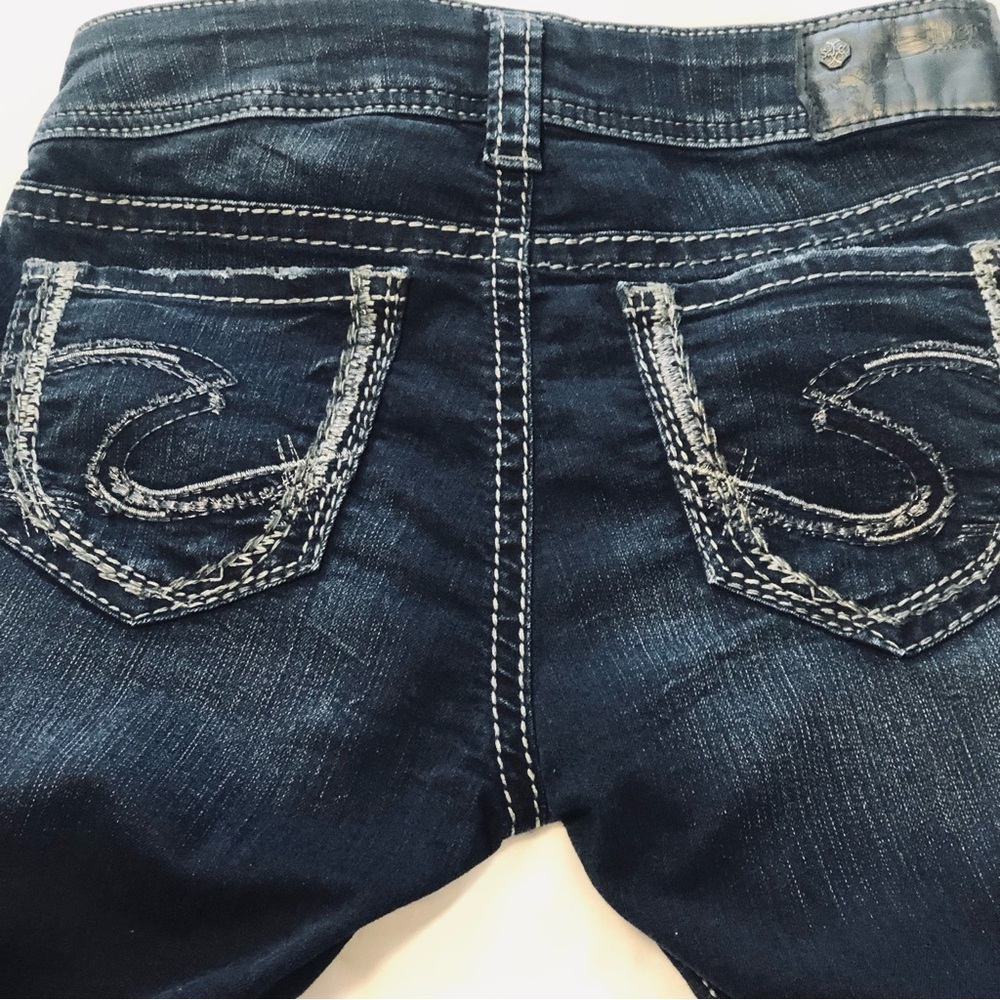 Silver Suki Mid Skinny 27/31 Dark Wash Indigo - Picture 10 of 15